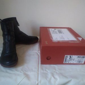 Camper Peu Pista Ankle Booties, 38, Black, Worn Once